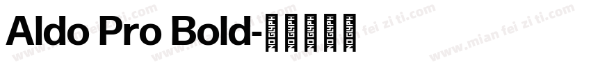 Aldo Pro Bold字体转换